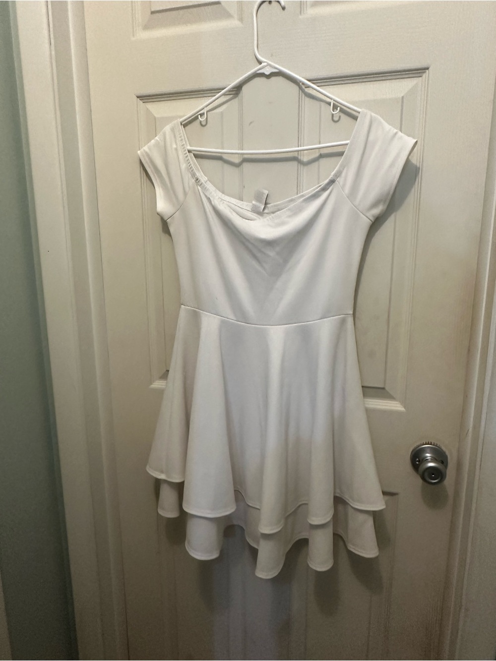 Windsor White One-Shoulder Skater Dress